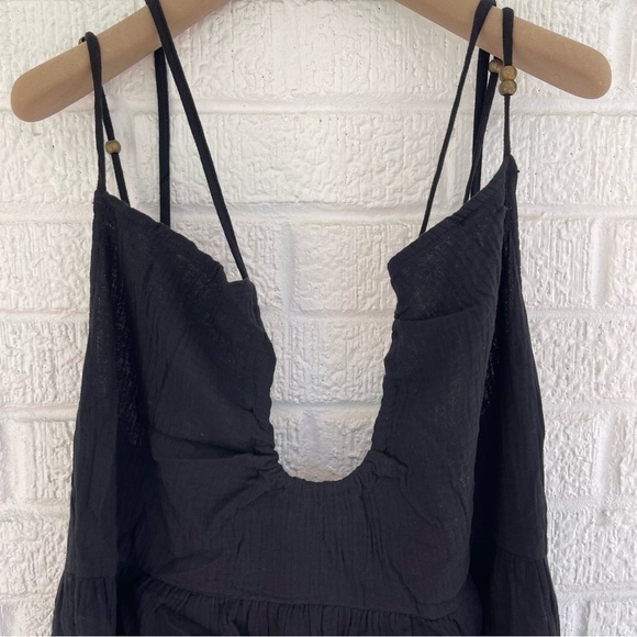 NEW Charlie Holiday Harlow Maxi Dress Gauze XIW6005 Black Medium NWT - Picture 3 of 9